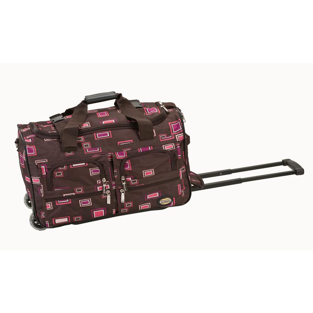 rockland-22-in-rolling-duffle-bag-prd422-chocolat-the-home-depot