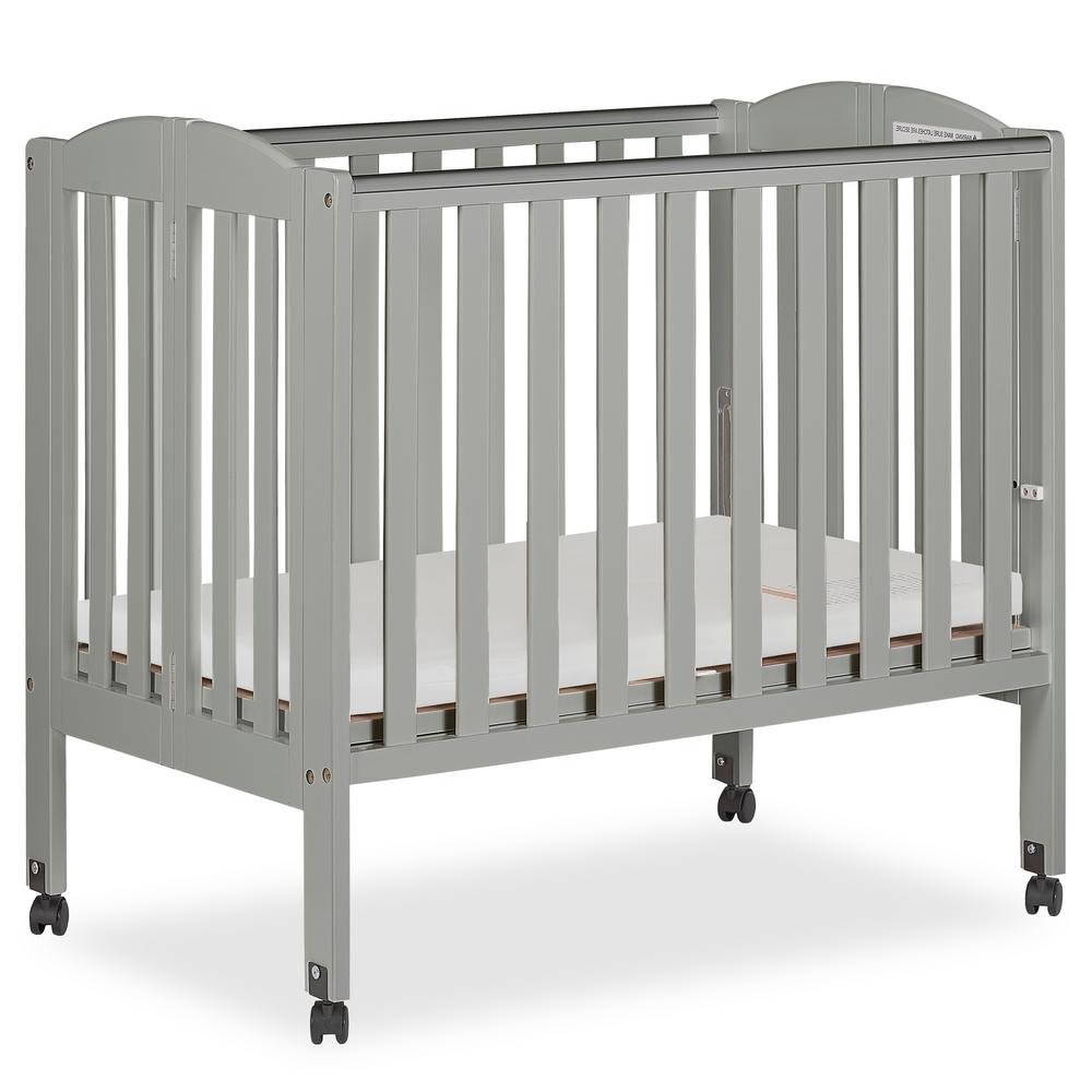 grey portable crib