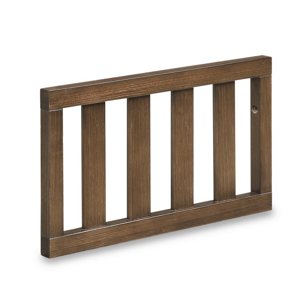 Novogratz Harper Walnut Baby Toddler Guardrail For Convertible