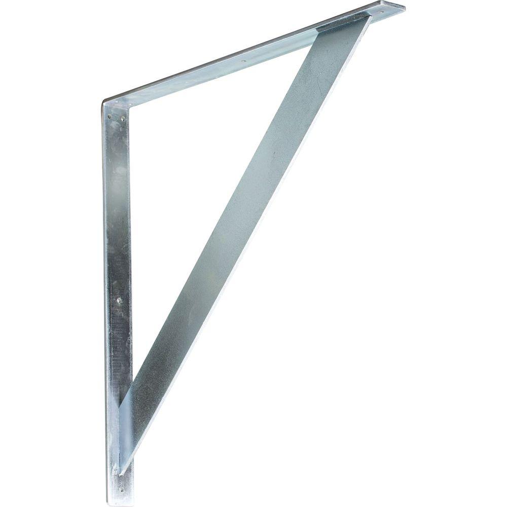 Ekena Millwork 24 In X 2 In X 24 In Stainless Steel Unfinished Metal   Metallic Ekena Millwork Brackets Bktm02x24x24trss 64 1000 