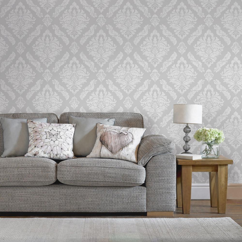 silver living room wallpaper