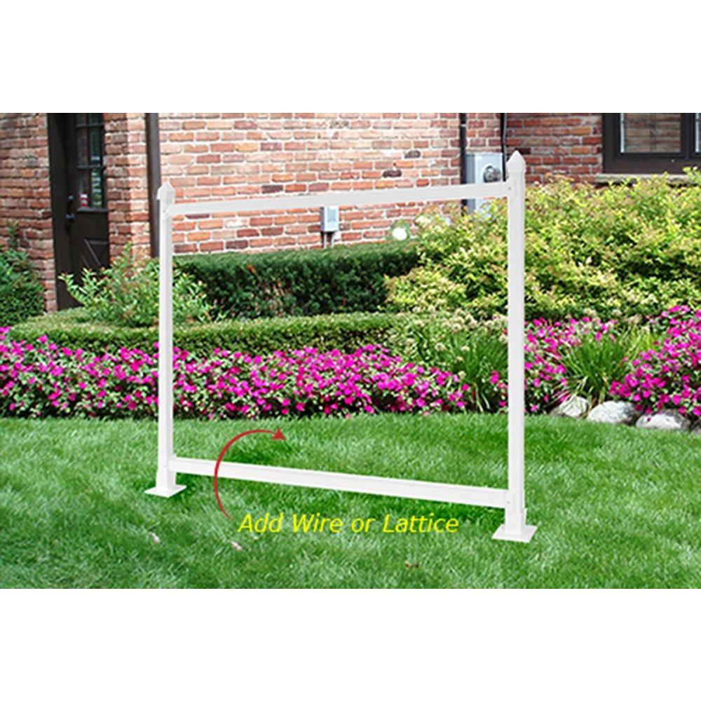 Snapfence 3 Ft X 4 Ft White Vinyl Fence Standard Extension Kit Sek 3x4 The Home Depot