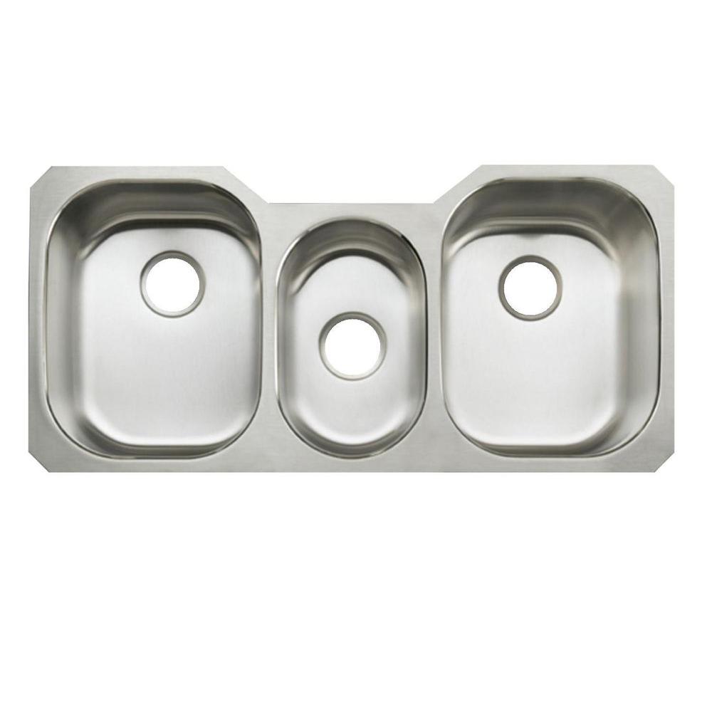 KOHLER Undertone Undercounter Stainless Steel 41.625 in. 0 hole Triple
