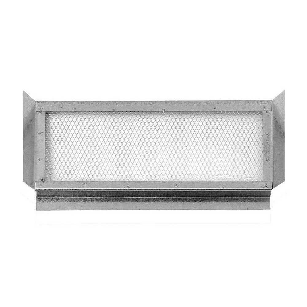 Gibraltar Building Products 15.5 in. x 2 in. Rectangular Silver Builtin Screen Galvanized Steel