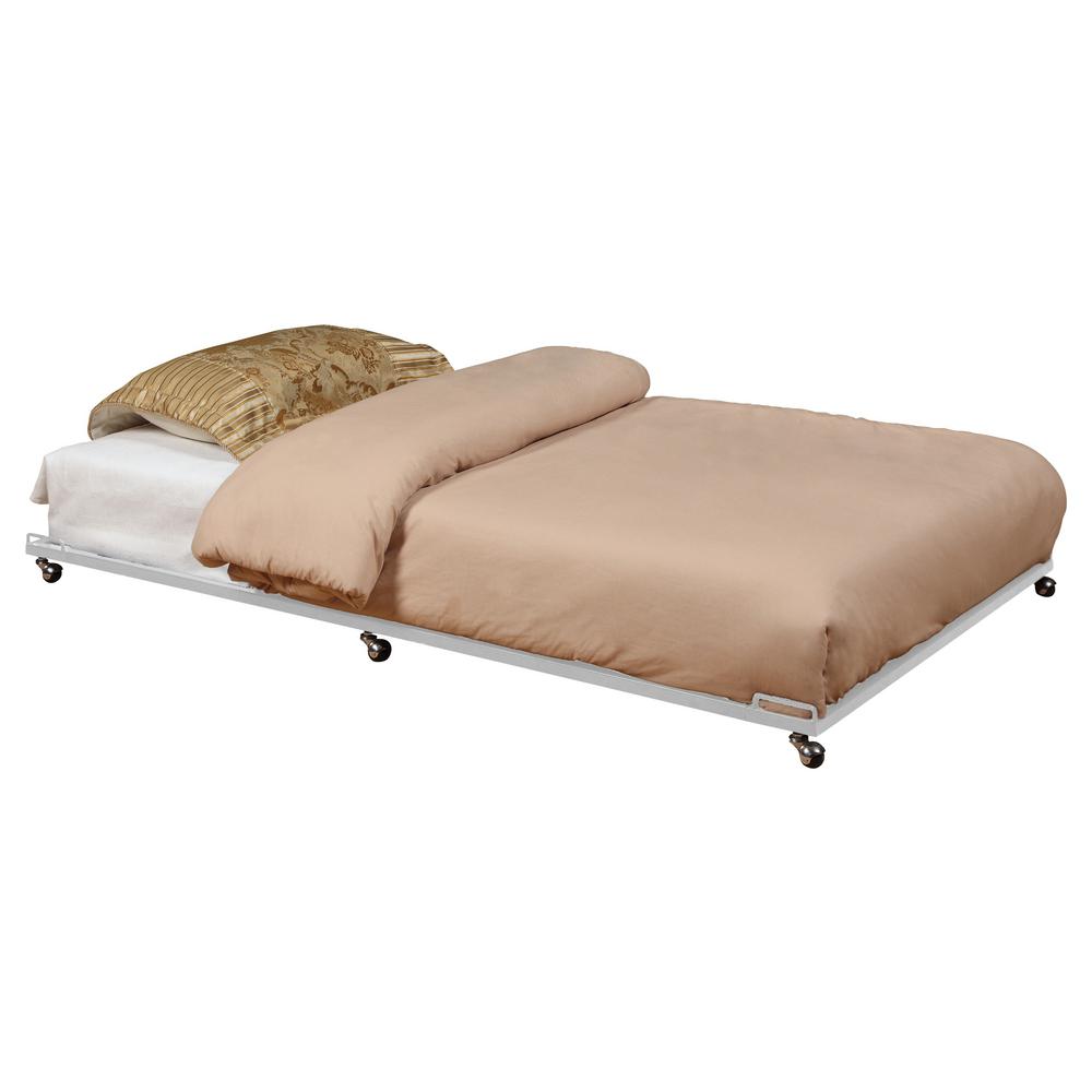 Kings Brand Furniture Cream Metal Twin Size Trundle Bed Frame For Cream Metal Twin Size Trundle Bed Frame For Daybed