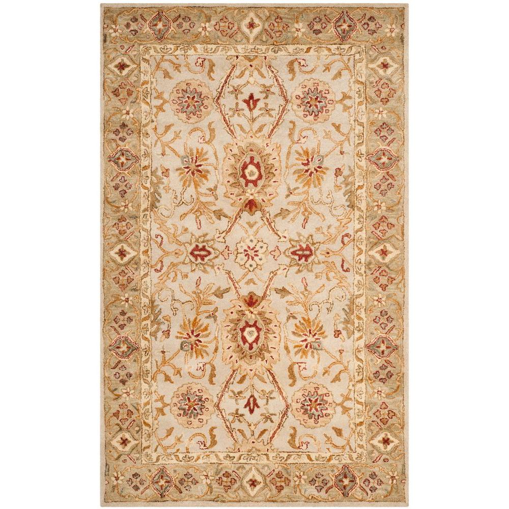 Safavieh Antiquity Gray Beige Sage 3 Ft X 5 Ft Area Rug At816b 3 The Home Depot