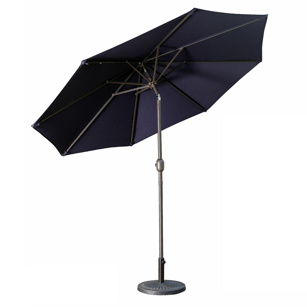 Casainc 9 Ft Alum Patio Umbrella In Navy Blue Wf Sm 270ny The Home Depot