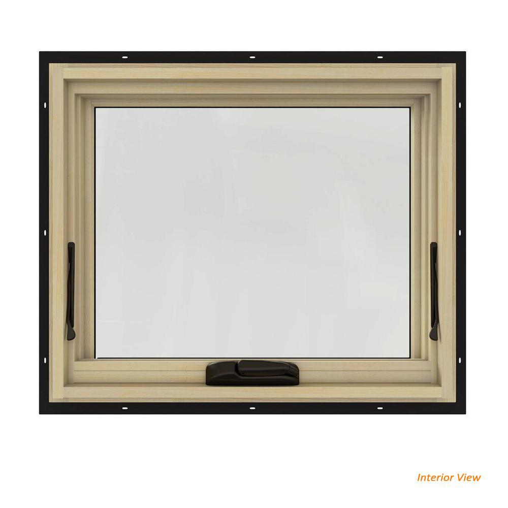 Replace Glass In A Jeld Wen W-2500 Std Clad Awning JELD-WEN 24 in. x 20 in. W-2500 Series Black Painted Clad Wood Awning