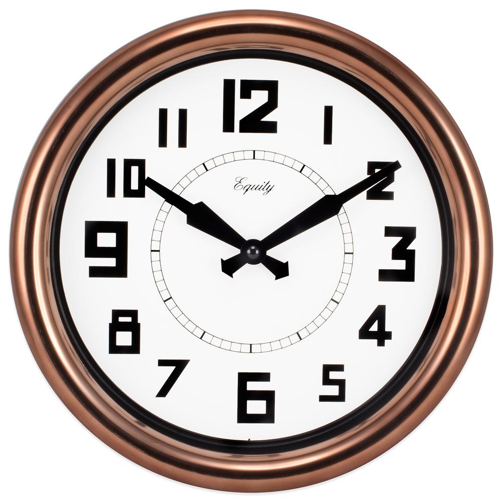 La Crosse Technology 12 In H Round Atomic Analog Wall Clock In Black Wt 3129b The Home Depot 