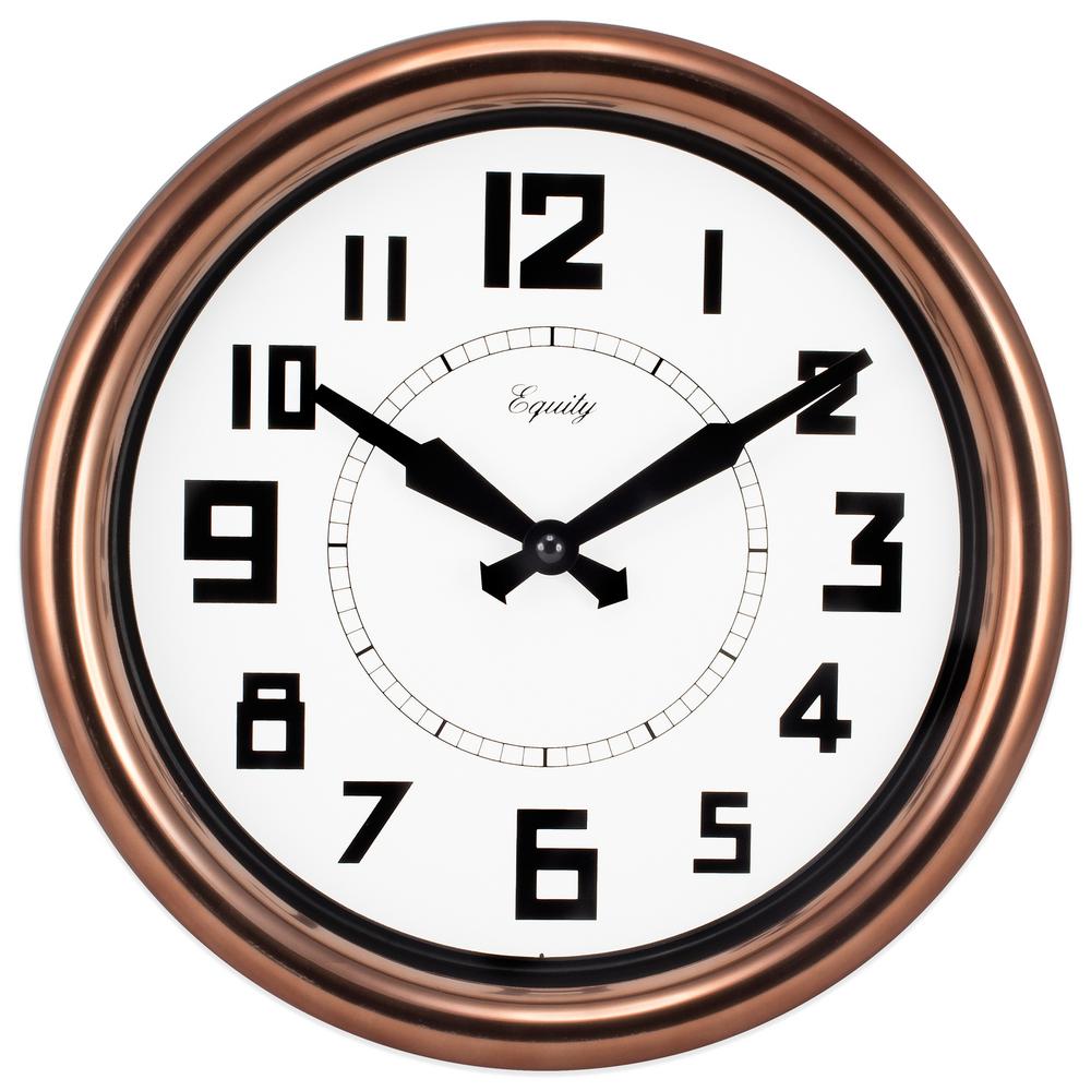 La Crosse Technology 23 in. H Round Brown Antique Dial Analog Wall