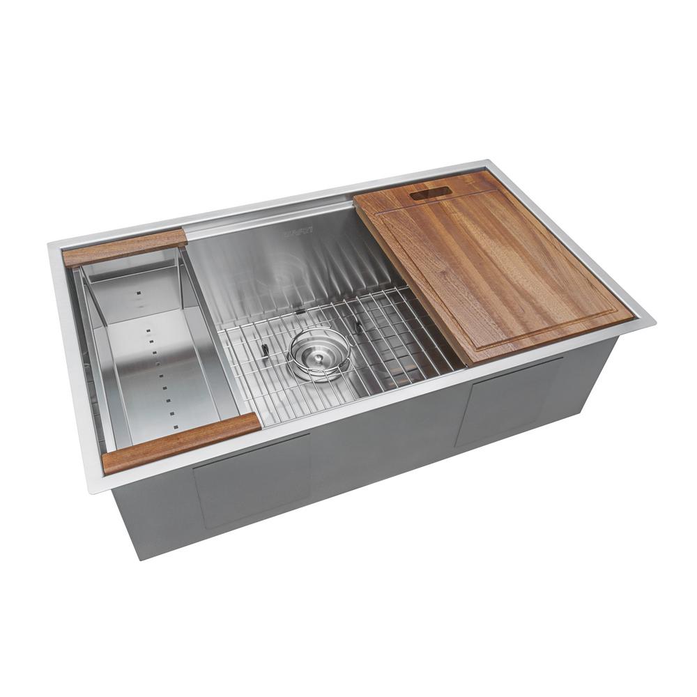 brushed stainless ruvati undermount kitchen sinks rvh8300 64_1000