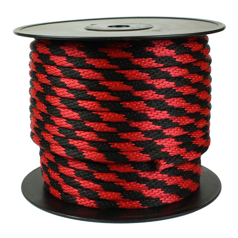 Crown Bolt 5/8 in. x 200 ft. Diamond Braid Rope, Red/Black65240 The
