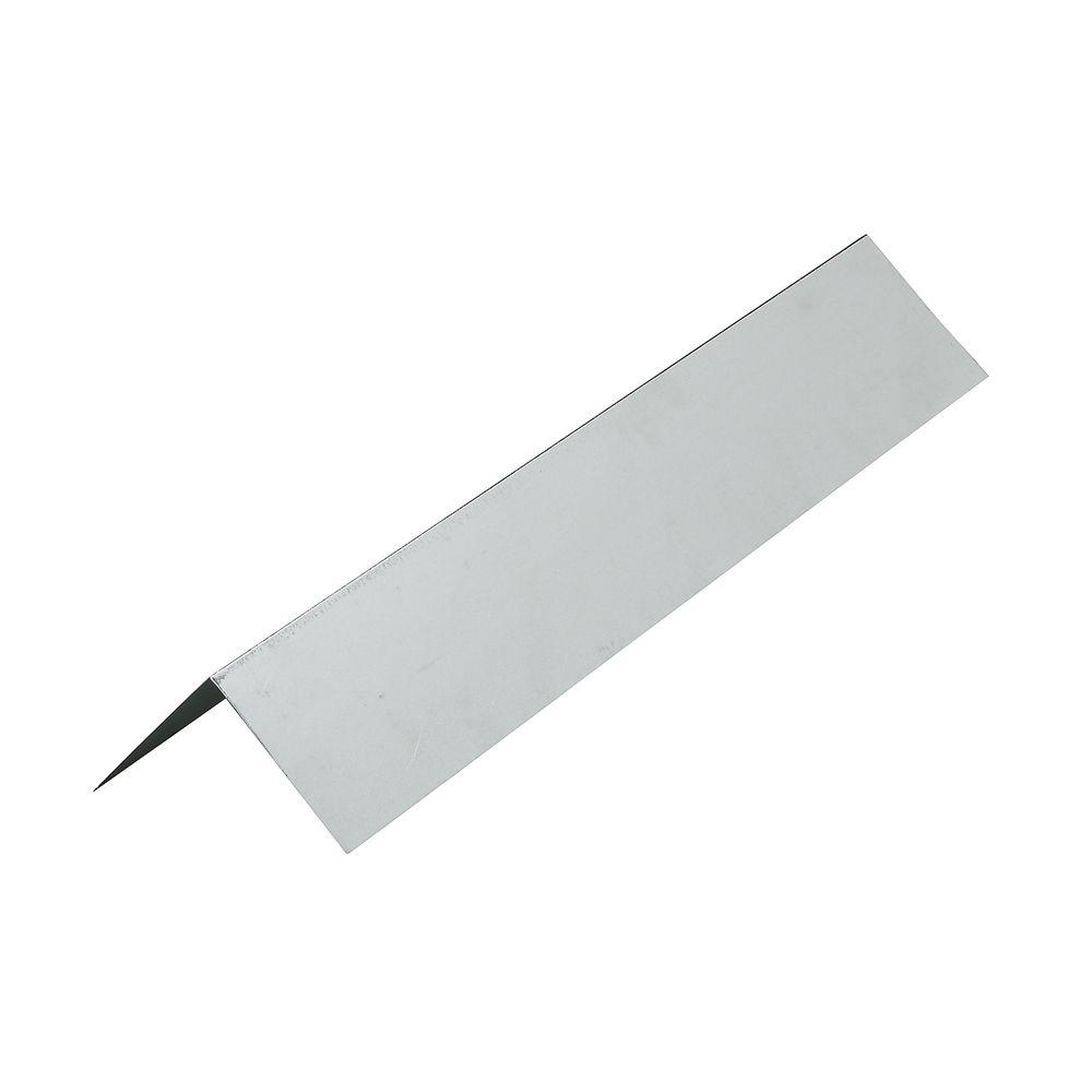 Construction Metals 1/2 in. x 3/8 in. x 2 in. x 10 ft. Galvanized Steel Siding Z Bar Flashing