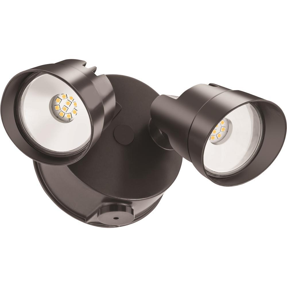 Lithonia Lighting Adjule Twin Head Dark Bronze 20 Watt 4000k Lithonia Lighting Adjule Twin Head Dark Bronze 20 Watt 4000k Outdoor Photocell Dusk To Dawn