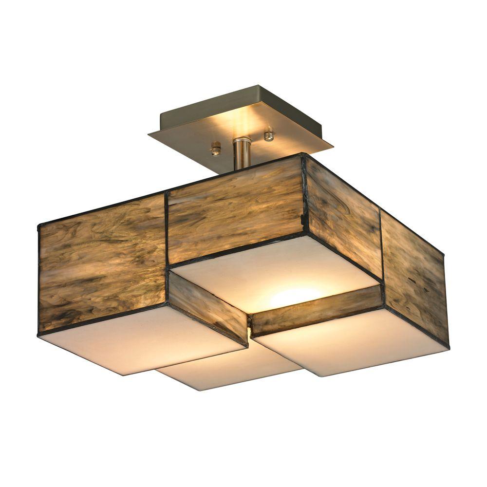 Titan Lighting Braque Collection 2 Light Brushed Nickel Semi Flush Titan Lighting Braque Collection 2 Light Brushed Nickel Semi Flush Mount