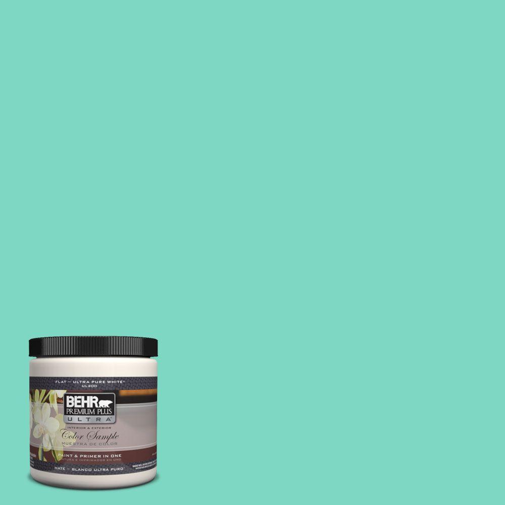 Behr Premium Plus Ultra 8 Oz 480a 3 Mint Majesty Matte Interior 480a 3 Mint Majesty Matte Interior Exterior Paint And Primer In One Sample Ul20416 The Home Depot