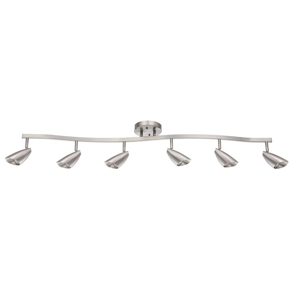 Luminance 44 In 6 Light Bright Satin Nickel Track F2985 80 6 Light Bright Satin Nickel Track