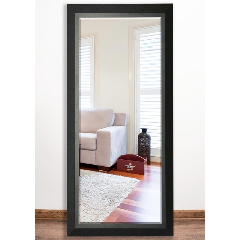 32 In X 65 5 Black Walnut Beveled Mirror