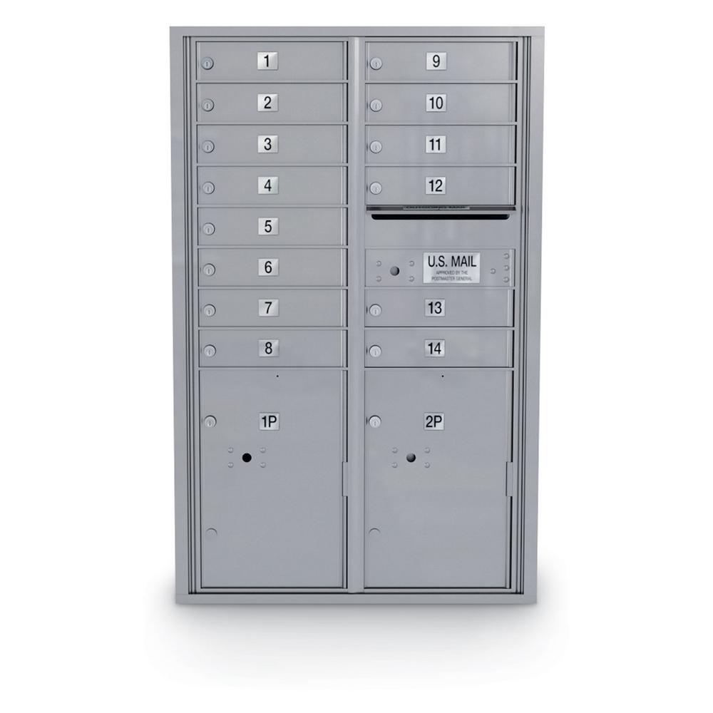 Stainless Steel Post Mount Mailbo Residential The 14 Door Standard 4c Mailbox With 2 Parcel