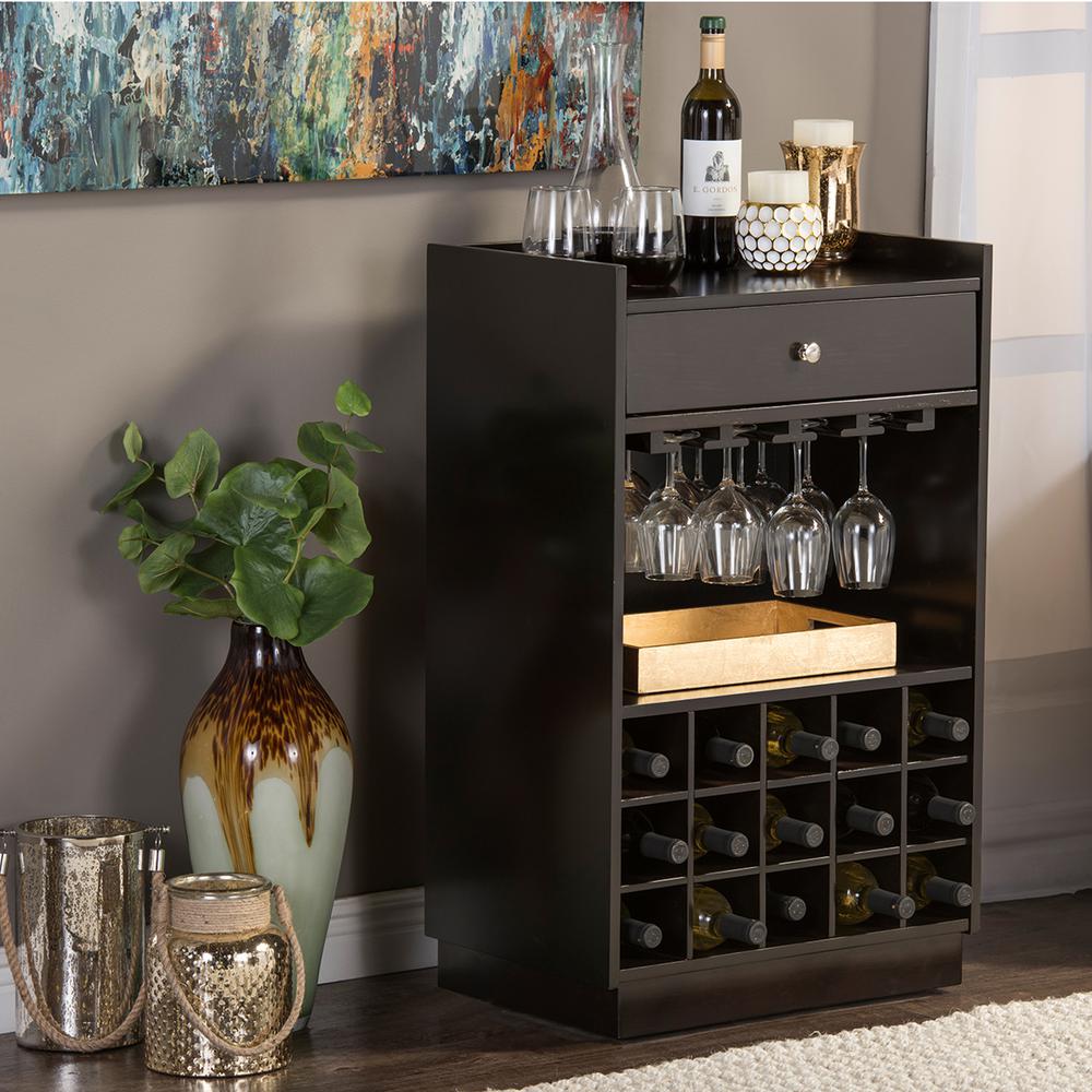 Pulaski Furniture 16Bottle Dark Brown Bar The Home Depot