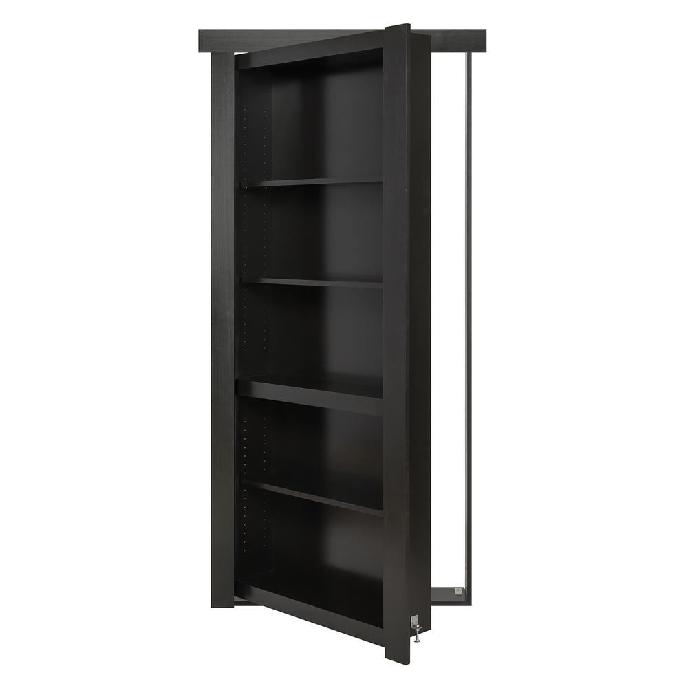 24 X 80 Hidden Doors Interior Closet The Home Depot Flush Mount Embled Paint Grade Black Left Hand