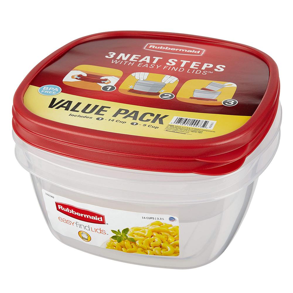 Rubbermaid Easy Find Lids Food Storage Set 2 Piece 1787251