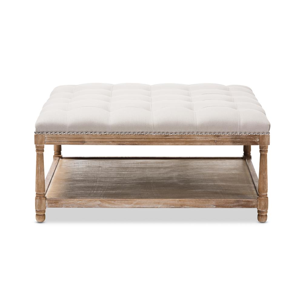 Rustic Linen Beige Ottomans Living Room Furniture The Home Carlotta Beige Coffee Table Ottoman