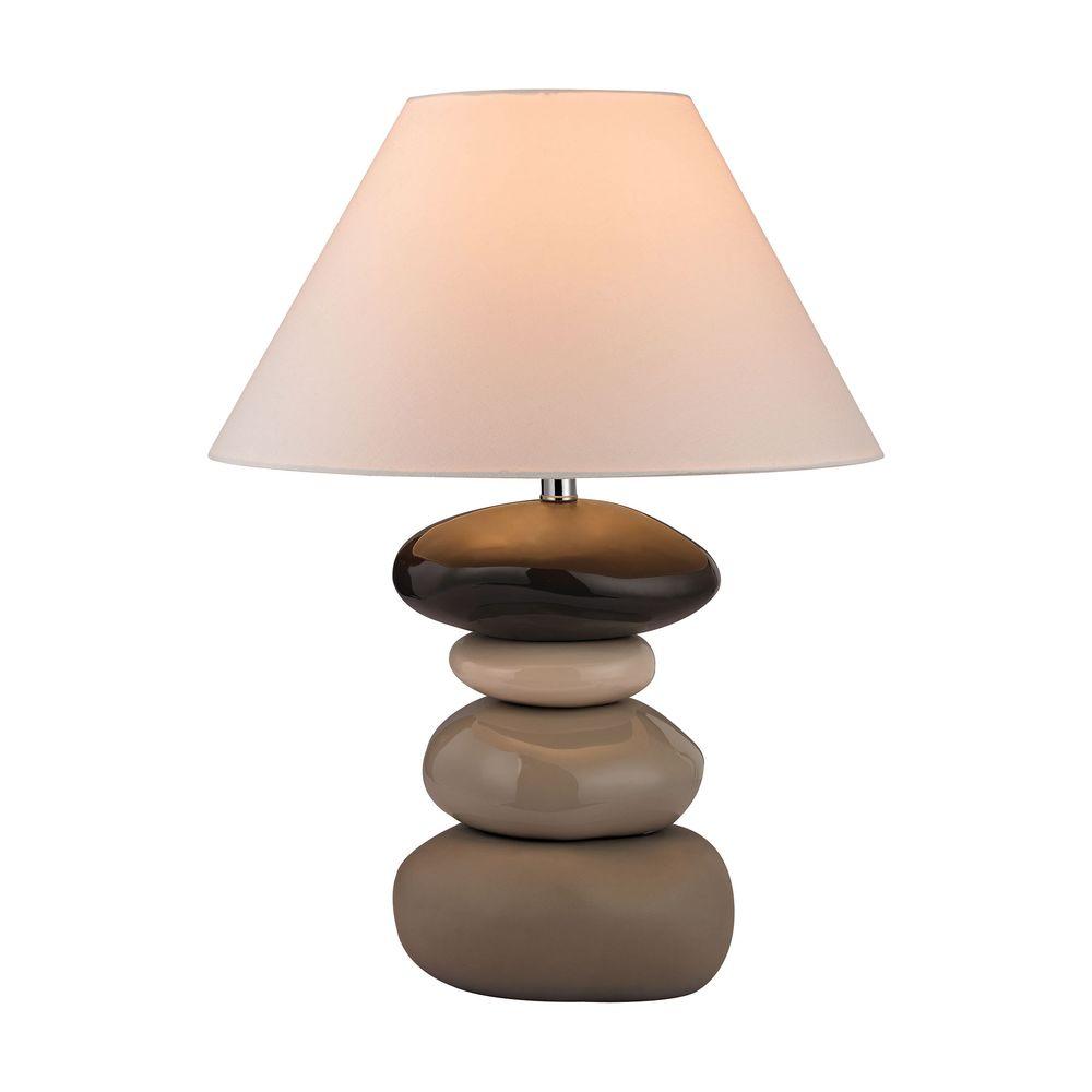 Titan Lighting Stacked Stones 26 In Chocolate And Cream Glaze Table Titan Lighting Stacked Stones 26 In Chocolate And Cream Glaze Table Lamp
