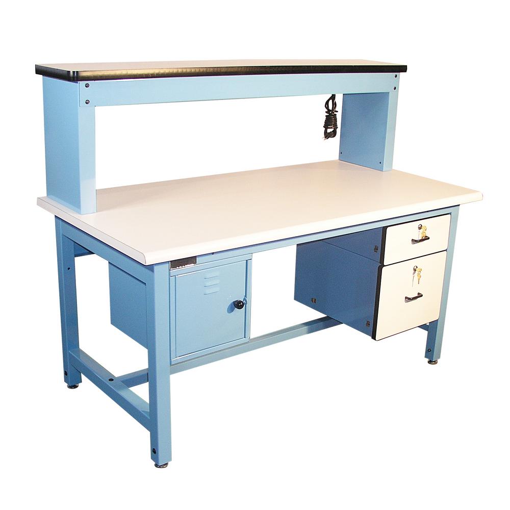 blue desk