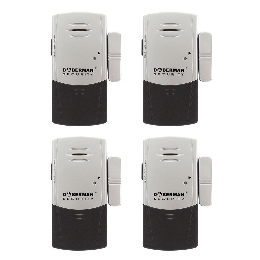 UPC 185535000722 product image for Doberman Security Door and Window Defender Wireless Alarm with Chime (4-Pack) | upcitemdb.com