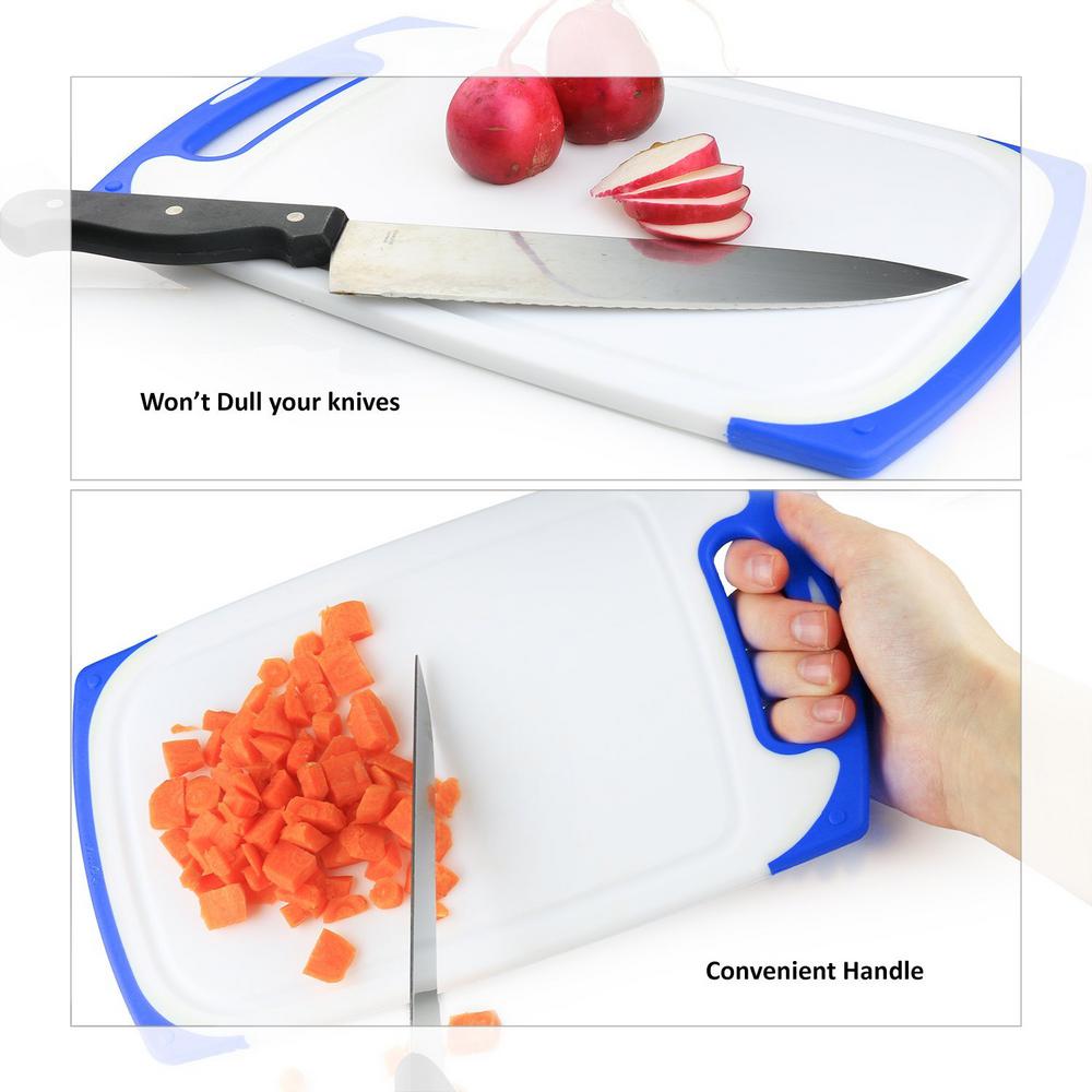 plastic cutting board with groove