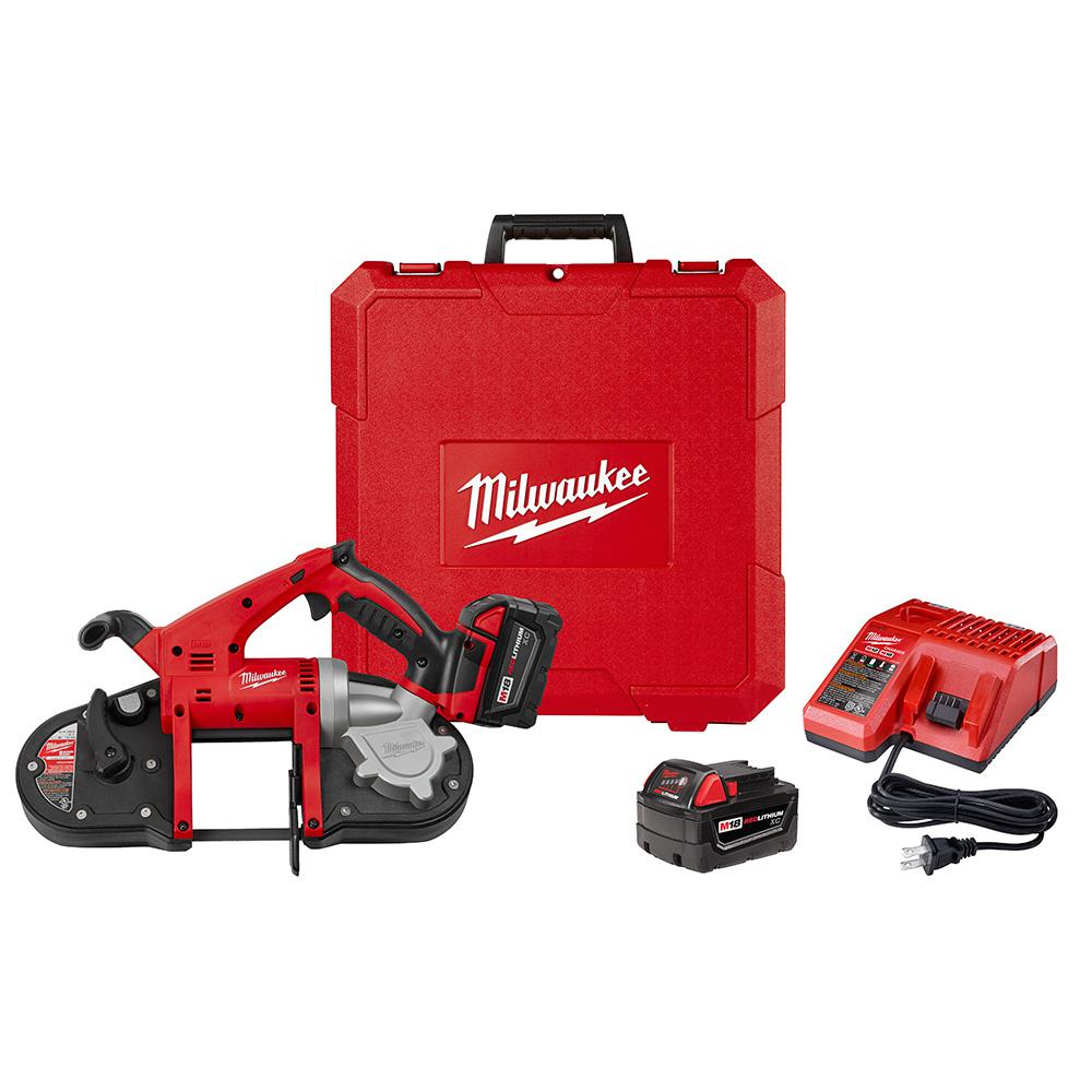 Milwaukee M18 18-Volt Lithium-Ion Cordless Band Saw Kit With (2) 3.0Ah ...