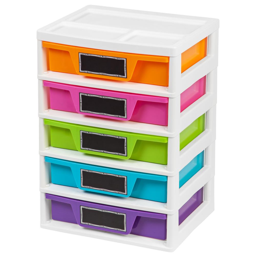 Assorted Colors Plastic Drawer Storage Storage