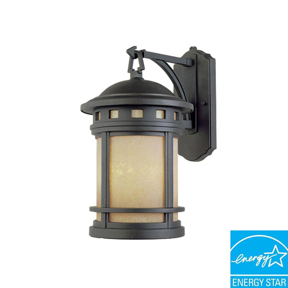Designers Fountain Outdoor Wall Mounted Lighting Capistrano 1 Light Oil Rubbed Bronze Outdoor Wall Mount Lantern