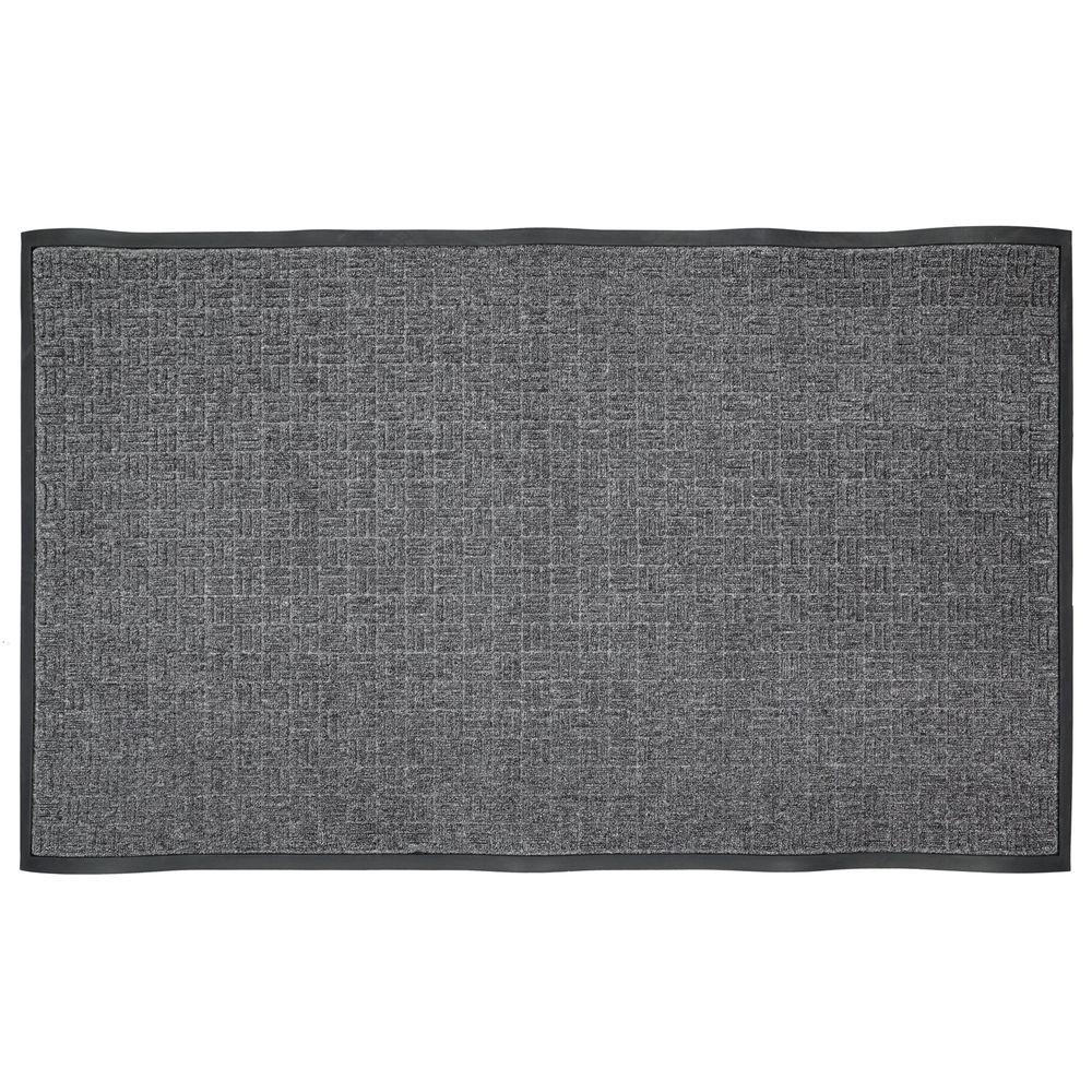 Trafficmaster Charcoal 36 In X 60 In Rubber Commercial Door Mat