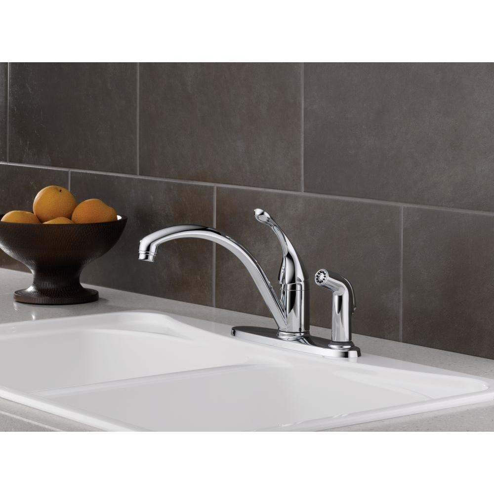Delta Collins Lever Single Handle Standard Kitchen Faucet With