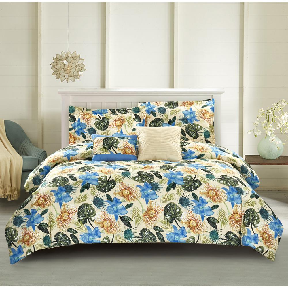 Bloom Lanai 5Piece Full/Queen Comforter Set BM2LNBL5 The Home Depot