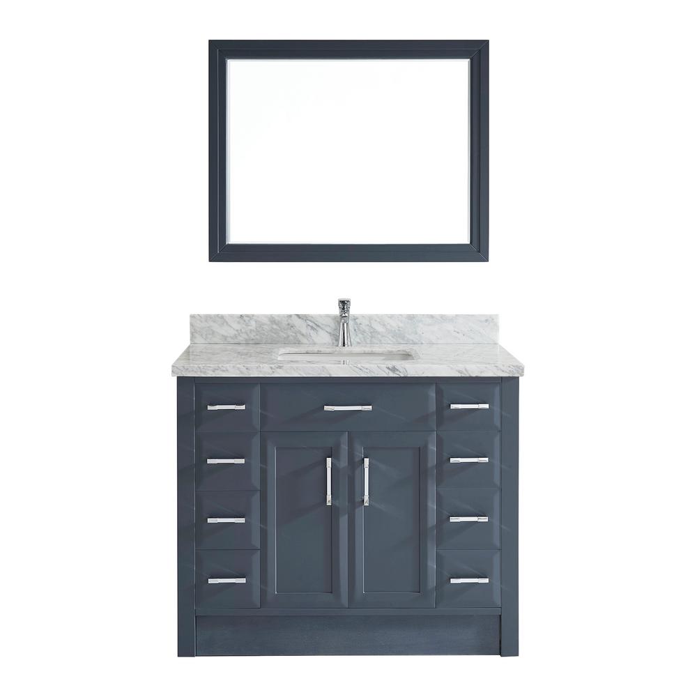 Studio Bathe Bathroom Vanities Bath The Home Depot D Vanity In Pepper Gray With Marble
