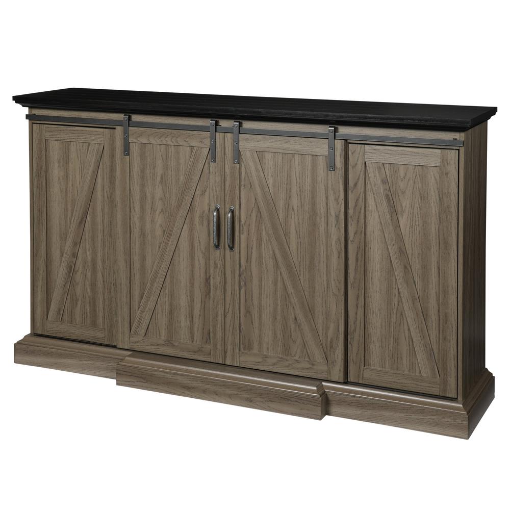 Tv Stands Living Room Furniture The Home Depot Tv Stand Electric Fireplace With Sliding Barn Door In Ash