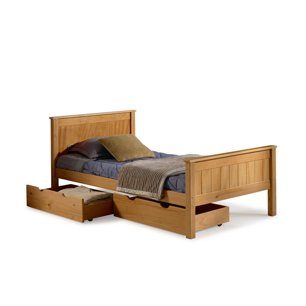 Alaterre Furniture Harmony Cinnamon Twin Bed With Storage Drawers