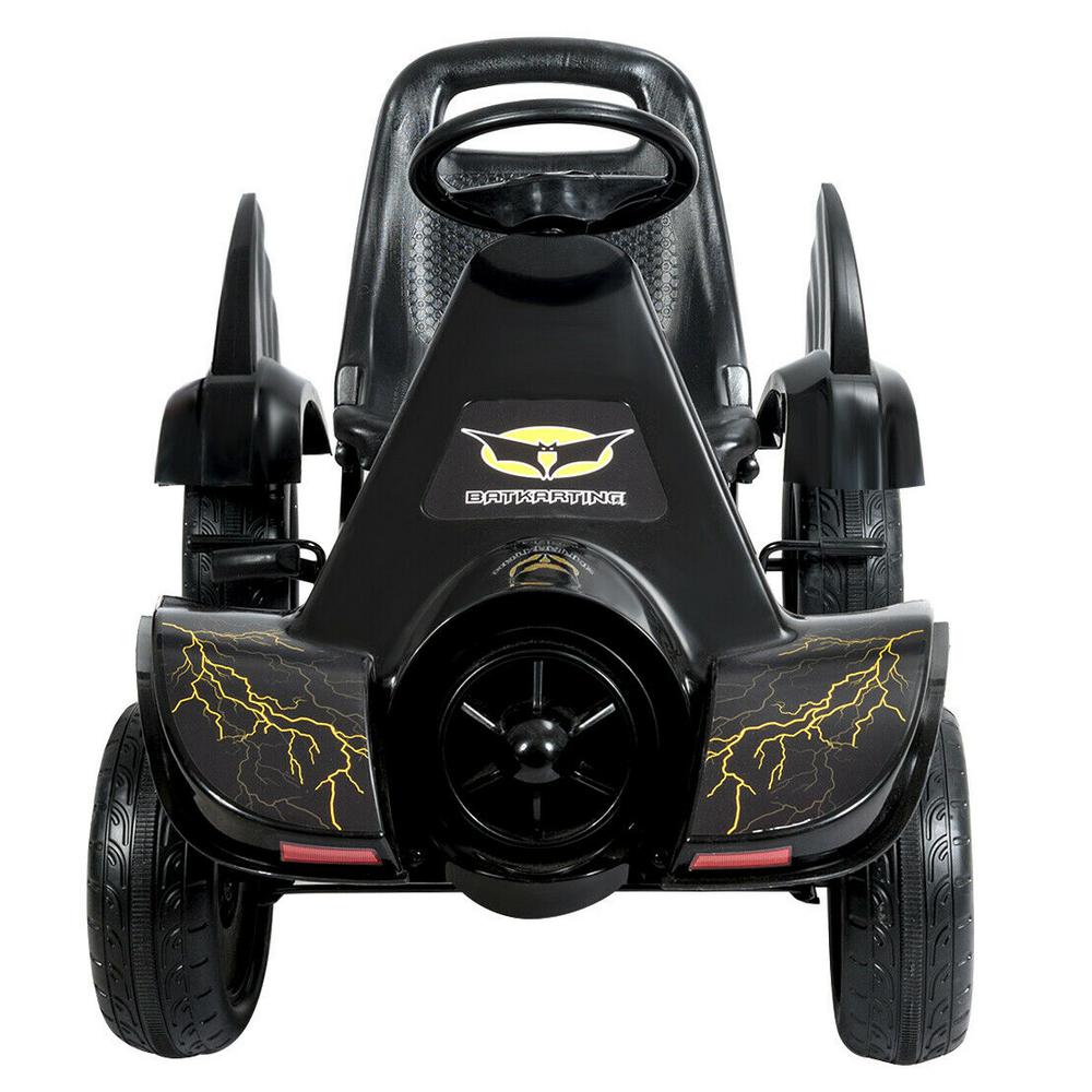 AchieveUSA Kids Powered 4 Wheel Adjustable Seat Pedal Go Kart-Red
