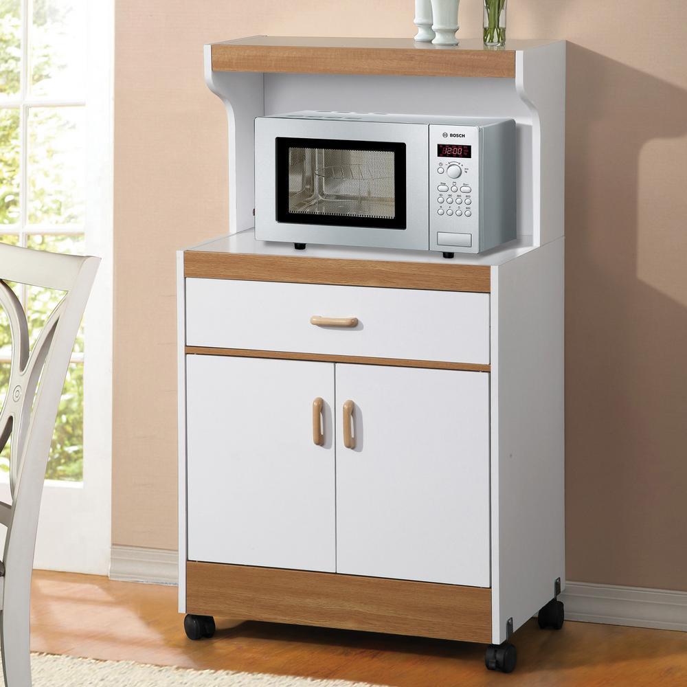 Home Source Industries Home Source Aaronsburg White Wood Microwave