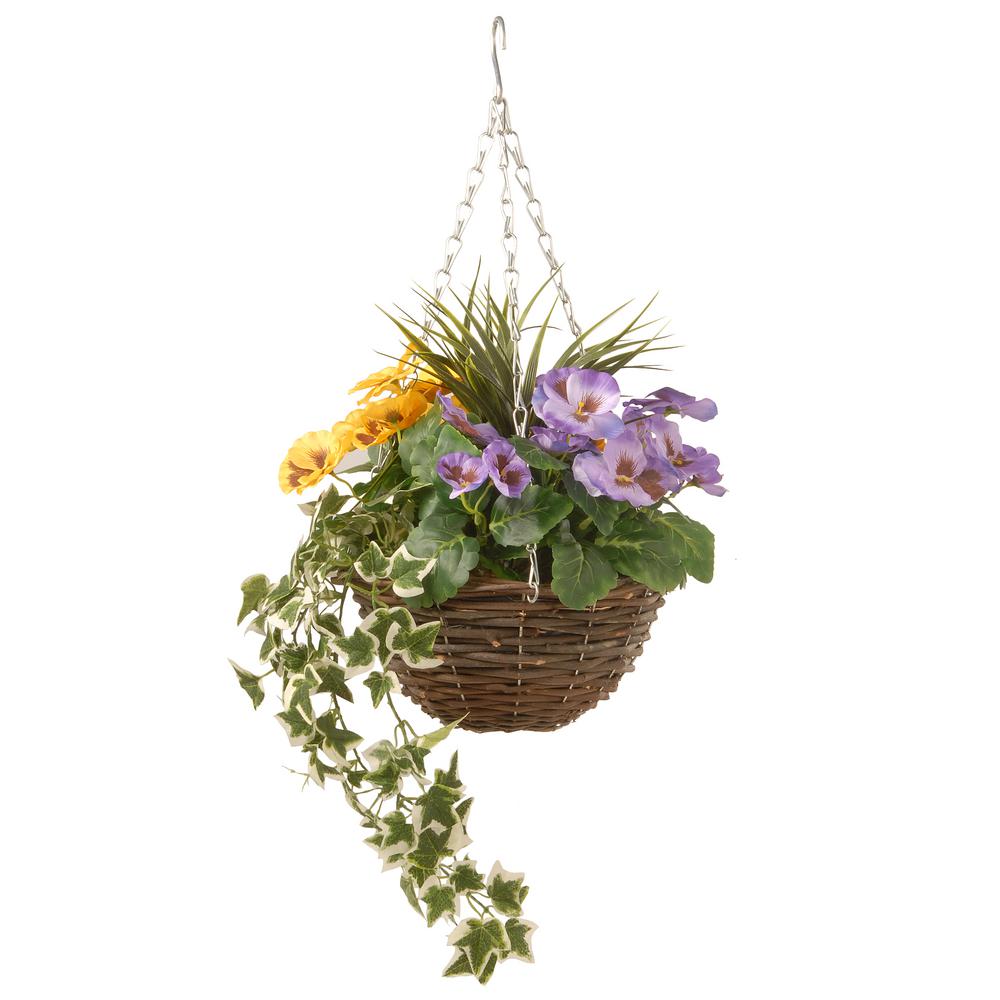 Nearly Natural English Ivy Hanging Basket Artificial Plant-6947 - The