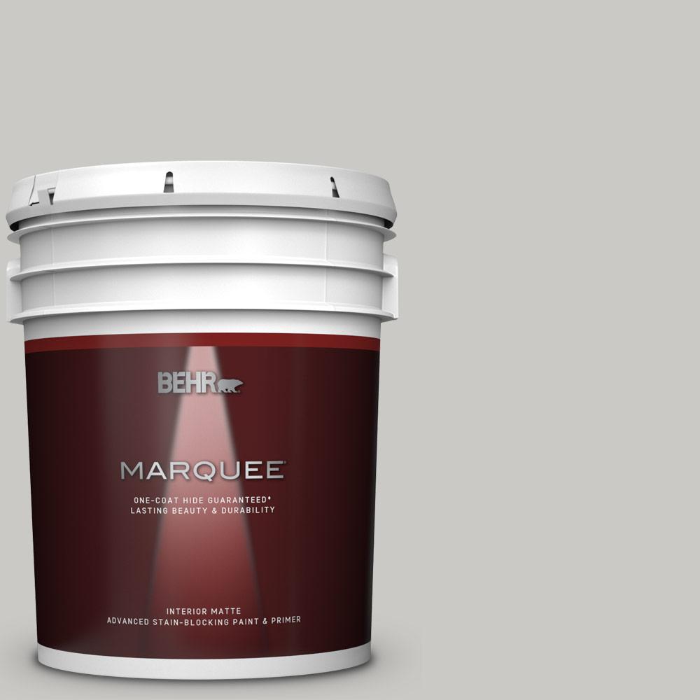 BEHR MARQUEE 5 gal. 790E2 Gentle Rain Matte Interior Paint and Primer