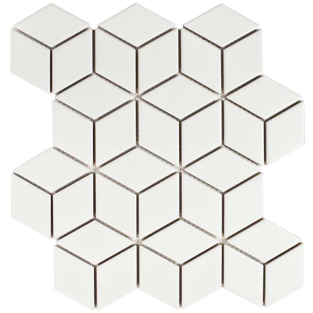 Merola Tile Metro Rhombus Matte White 10 1 2 In X 12 8 5 Mm Merola Tile Metro Rhombus Matte White 10 1 2 In X 12