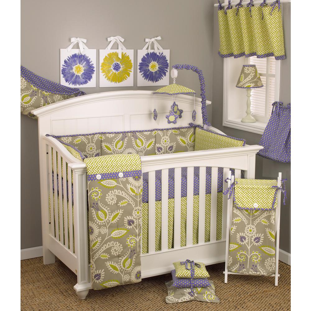 Cotton Tale Designs Periwinkle Floral 4-Piece Crib Bedding ...