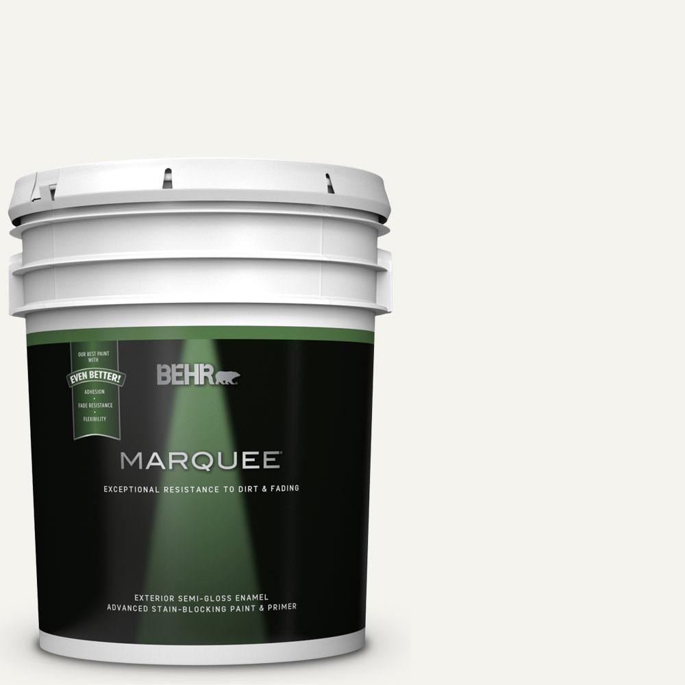 Behr Marquee 5 Gal 75 Polar Bear Semi Gloss Enamel Exterior Paint And