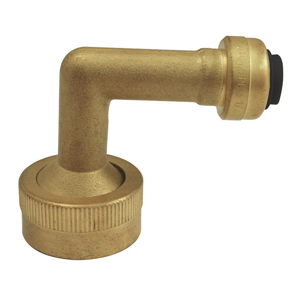 Tectite 1/4 inch (3/8 inch O.D.) Brass Push-to-Connect x 3/4 inch Garden Hose... by Tectite