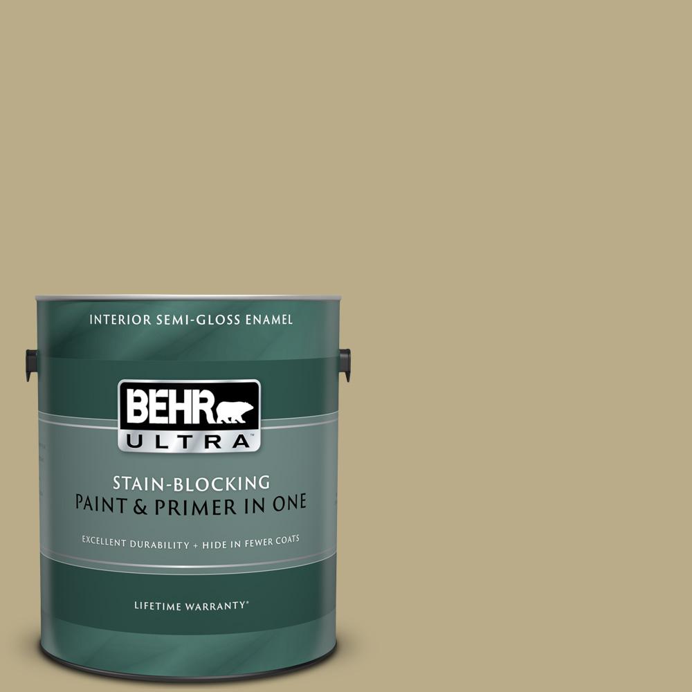 BEHR ULTRA 1 gal. S3304 Fennell Seed SemiGloss Enamel Interior Paint