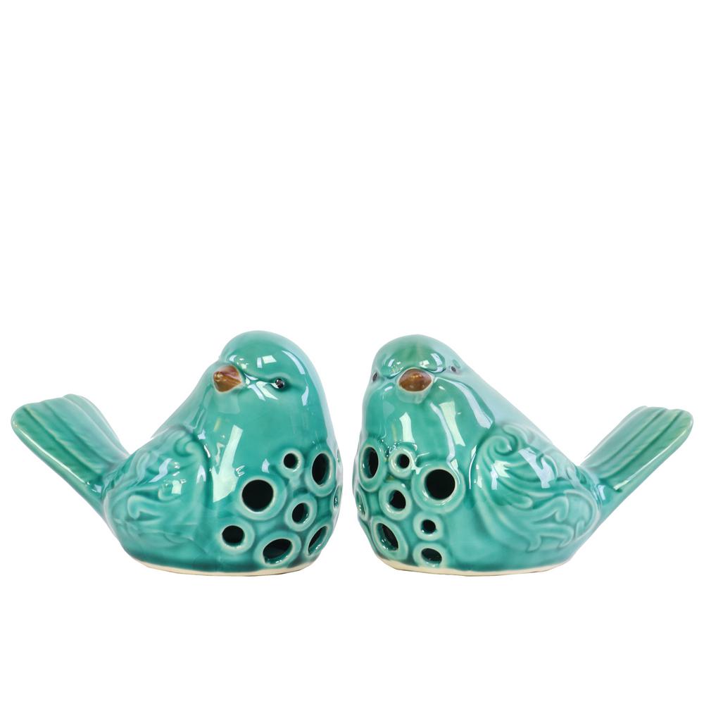 Home Decorators Collection 5 in. Bird Decorative Figurine in Distressed